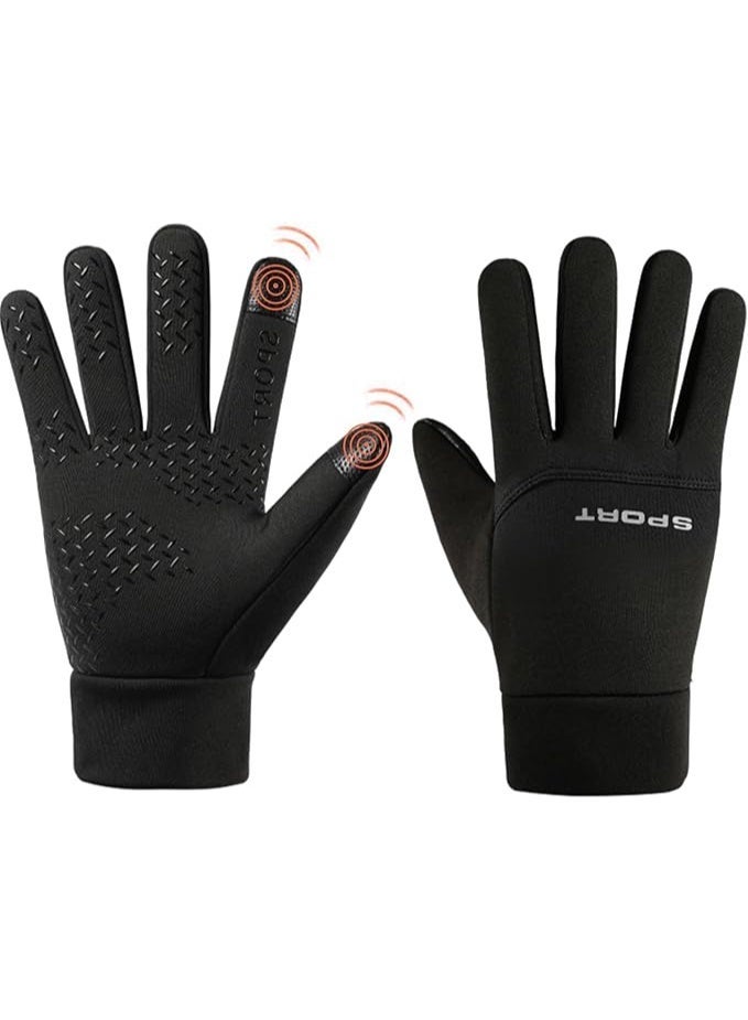 Warm cycling and winter gloves, touchscreen and windproof sports gloves, non-slip for men and women, gloves for running, jogging and hiking - Image 1